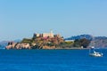 Alcatraz island penitentiary in San Francisco Bay California Royalty Free Stock Photo