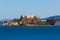 Alcatraz island penitentiary in San Francisco Bay California Royalty Free Stock Photo