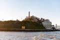 Alcatraz Island prison penitenciary, San Francisco California, USA, March 30, 2020 Royalty Free Stock Photo