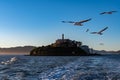 Alcatraz Island prison penitenciary, San Francisco California, USA, March 30, 2020 Royalty Free Stock Photo