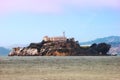 Alcatraz Island and Prison in San Francisco Bay Royalty Free Stock Photo