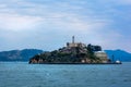 Alcatraz Island view from Tour Boat San Francisco Bay Royalty Free Stock Photo