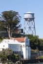 Alcatraz island water tower Royalty Free Stock Photo