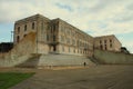 Alcatraz prision yard and building