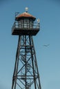 Alcatraz prison watch tower in San Francisco. Royalty Free Stock Photo