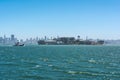 Alcatraz and the skyline of San Francisco Royalty Free Stock Photo