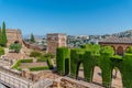 Alcazaba at Alhambra fortress in Granada, Spain Royalty Free Stock Photo