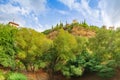 Alhambra. Panoramic views of the mountains and the old city from the observation deck of Alcazaba. Granada, Andalusia, Spain Royalty Free Stock Photo