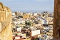 The Alcazaba of Almeria, a fortified complex in southern Spain, constrution of defensive citadel. Almeria, Andalusia, Spain