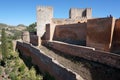 Alcazaba Fortress Architecture in Granada Spain in Europe Royalty Free Stock Photo