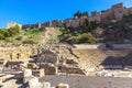 Fortress and Roman Theatre in Malaga, Spain Royalty Free Stock Photo