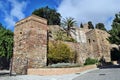 An amazing view fortress of Alcazaba Royalty Free Stock Photo