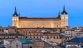 Alcazar and old part of Toledo at night, Spain Royalty Free Stock Photo