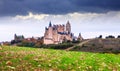 Alcazar of Segovia in cloudy day Royalty Free Stock Photo