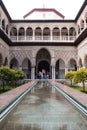 Alcazar of Seville fountain at day , Seville , Spain Royalty Free Stock Photo