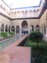 Alcazar of Seville, which is the royal palace in Spain Royalty Free Stock Photo