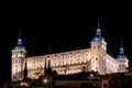 Night view of the Alcazar in Toledo, Castilla La Mancha, Spain Royalty Free Stock Photo