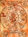 alchemical esoteric illustration of the zodiac with christ apollo