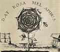 alchemical hermetic illustration of the rose cross by robert fludd Royalty Free Stock Photo
