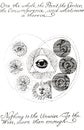 alchemical hermetic illustration of the wheel of seven spirits taken from freher`s work paradoxa emblemata