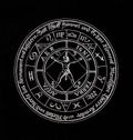 alchemical illustration zodiac signs horoscope design black over white