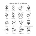 Alchemical Symbols Royalty Free Stock Photo