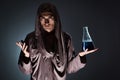 The alchemist doing experiments in alchemy concept Royalty Free Stock Photo