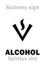 Alchemy: ALCOHOL / Spirit of Wine (Spiritus vini) Royalty Free Stock Photo