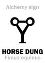 Alchemy: HORSE DUNG (Fimus equinus) Royalty Free Stock Photo