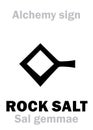 Alchemy: ROCK SALT (Sal gemmae, S.fossile) Royalty Free Stock Photo