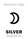 Alchemy: SILVER (Argentum) Royalty Free Stock Photo