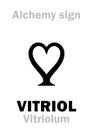 Alchemy: VITRIOL (Vitriolum) / COPPERAS (Couperose) Royalty Free Stock Photo