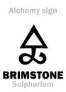 Alchemy: BRIMSTONE (Sulfur / Sulphurium) Royalty Free Stock Photo