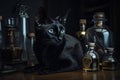 alchemy cat, ai generative Royalty Free Stock Photo