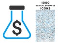 Alchemy Icon with 1000 Medical Business Icons