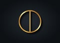 Alchemy icon, Sacred Geometry. Basic mystic elements, gold sign illustration element icon, golden line symbols, vector isolated