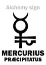 Alchemy: MERCURIUS PRÃâ CIPITATUS (Precipitate of Mercury) Royalty Free Stock Photo