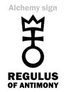 Alchemy: REGULUS of ANTIMONY (Regulus Antimonii) Royalty Free Stock Photo