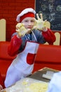 Alchevsk, Ukraine - March 11, 2018: children in the form of cooks at school small cooks in a cafe