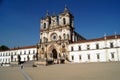 Alcobaca Monastery, front facade, Gothic and Baroque complex of buildings originating from 12th century, Alcobaca, Portugal