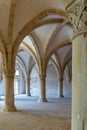 Vertical interior view of the dormitory in the Alcobaca monastery Royalty Free Stock Photo