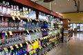 Alcohol Aisle in Safeway Royalty Free Stock Photo