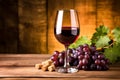 alcohol background wine grape food vine glass drink bottle winery beverage. Generative AI. Royalty Free Stock Photo