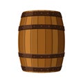 Alcohol barrel, drink container, wooden keg icon isolated on white background. Barrel for wine, rum, beer or gunpowder. Royalty Free Stock Photo