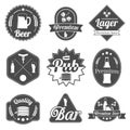 Alcohol beer labels badges collection