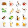 Alcohol beer party stickers set