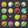 Alcohol beverage and cocktail icon set