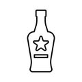 Alcohol, bottle, cava icon. Line, outline design