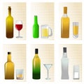 Alcohol bottle and glass Royalty Free Stock Photo
