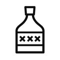 Alcohol bottle line icon